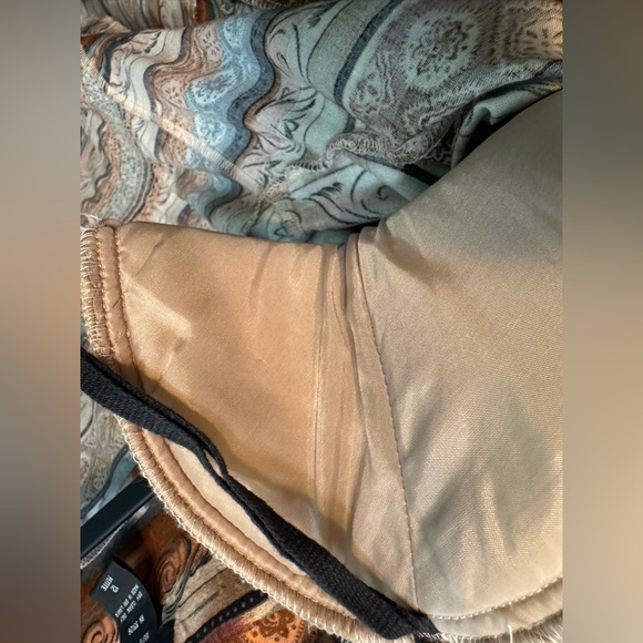 Vintage Positive Attitude Brown and Tan Midi Dress Size 12 - Picture 12 of 13